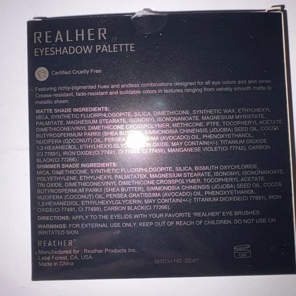 RealHer Eyeshadow Palette - Rich Pigments Perfect neutrals!!!